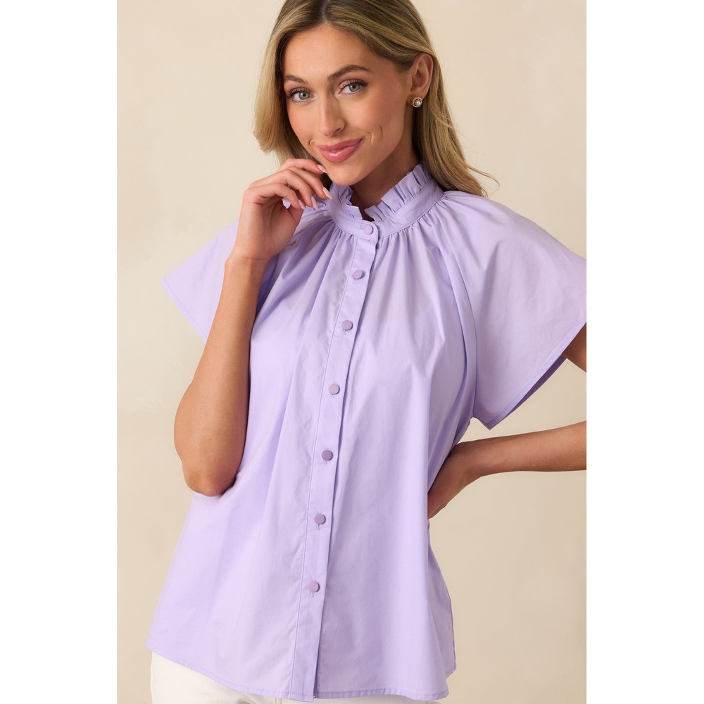 NWT PROSPERINA Florence Lilac Cotton Top / Sizes XS & M / Sold at‎ Saks - Picture 1 of 6
